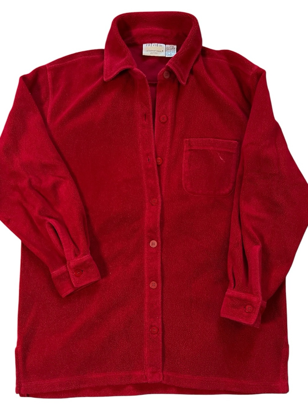 1990s Button Down Polyester Blend Ladies Medium Long Sleeve Shirt! Ships Fast